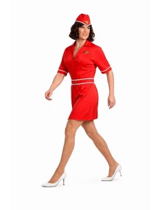 Déguisement d’hôtesse de l’air pour homme taille L - de haute qualité, idéal pour le carnaval, les fêtes à thème et les événemen 2
